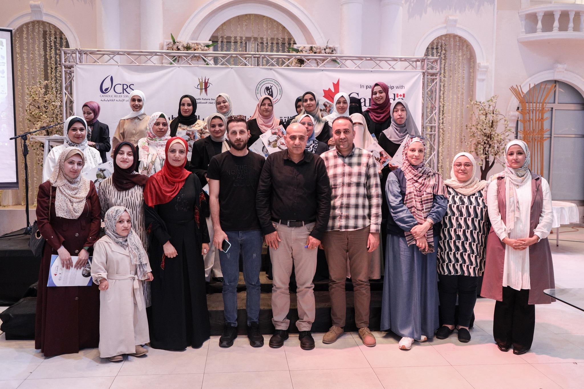 The graduation of more than 160 female graduates from the ninth cohort at the Salalem Leadership Academy in the Gaza and Northern Governorates.
